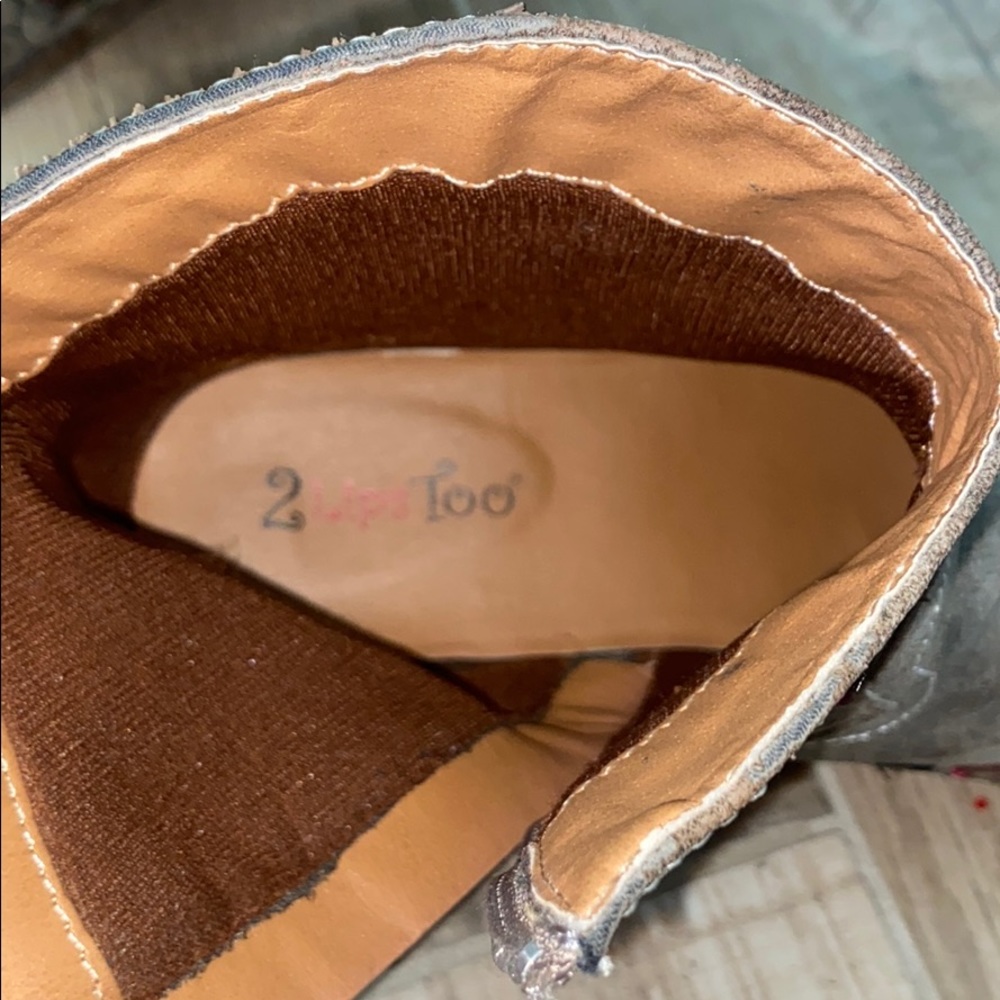 Embroidered Faux Leather Ankle Boots Sz 9.5-10 - Picture 4 of 11